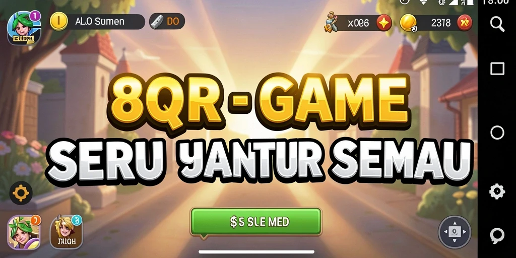 Tampilan gameplay Idle dari 8QR yang menarik dan colorful.
