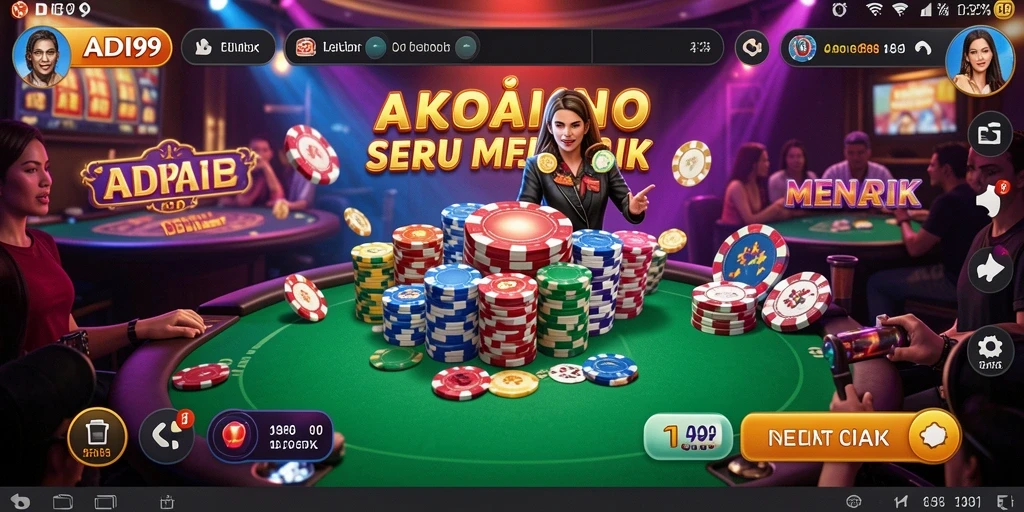 Tampilan utama gameplay ADI99 dengan berbagai pilihan permainan Kasino.