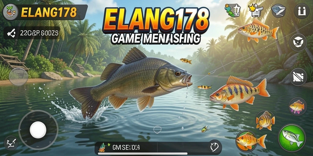Tampilan gameplay ELANG178 dengan aksi memancing yang menarik.
