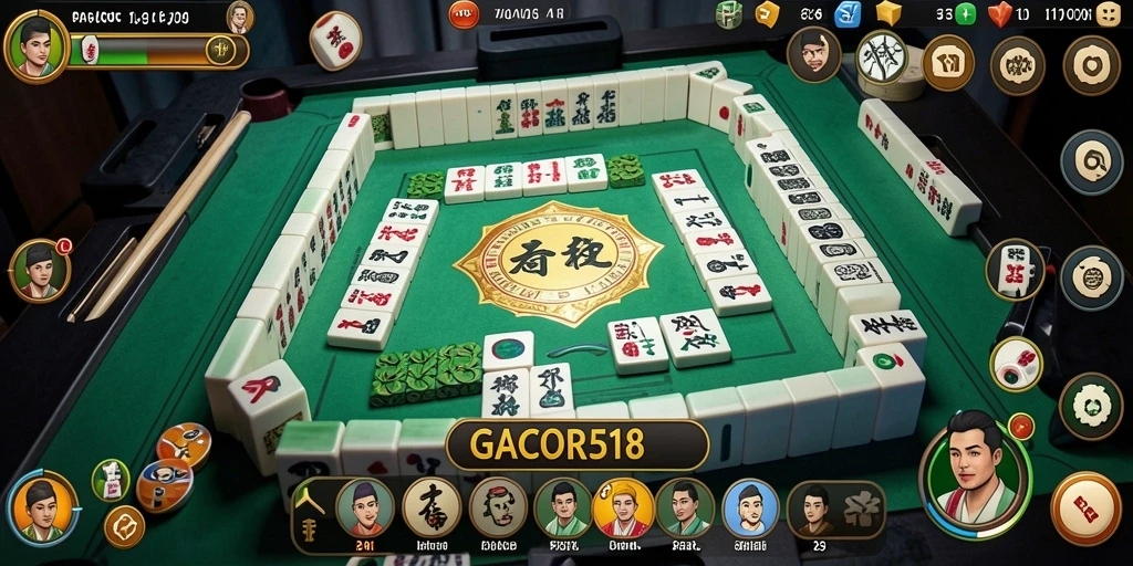 Screenshot GACOR518 menampilkan gameplay Mahjong yang menawan.