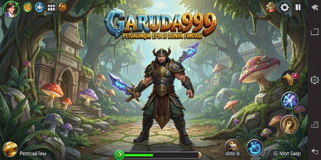 Tampilan gameplay menarik dengan pertarungan seru di GARUDA999.