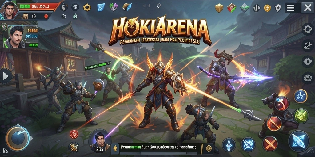 Tampilan menarik dari gameplay HOKIARENA saat pertarungan sengit.