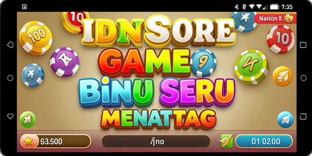 Tampilan gameplay yang seru dan interaktif dalam IDNSCORE Bingo.