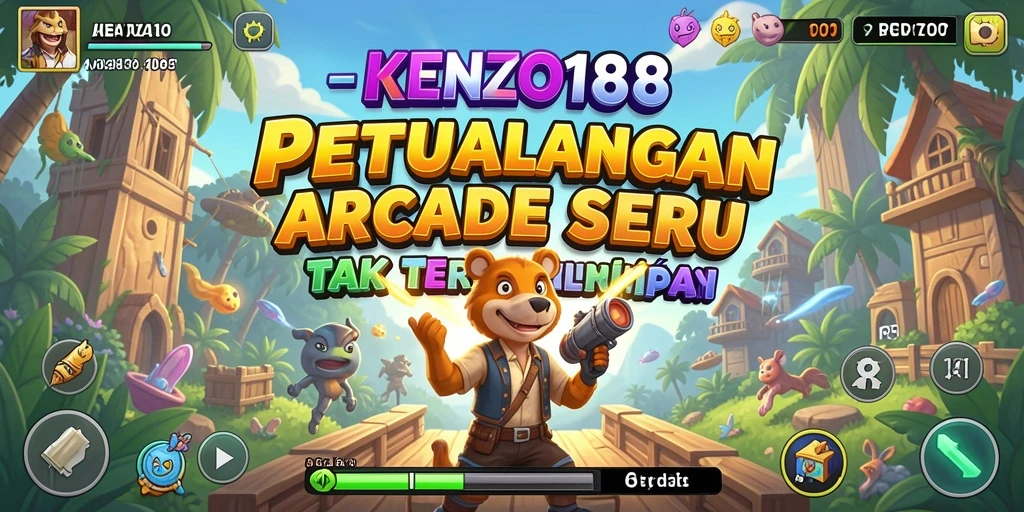 Tampilan gameplay KENZO188 yang penuh warna dan seru.