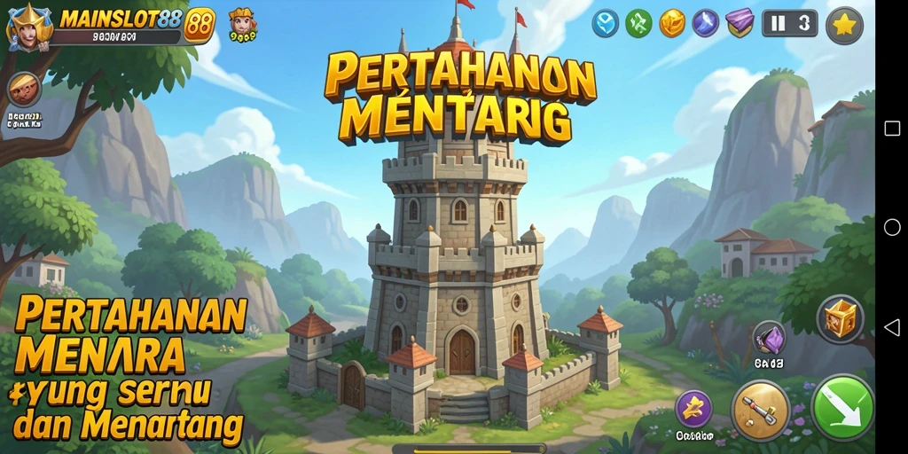 Gameplay menara pertahanan yang menegangkan dan seru di MAINSLOT88.
