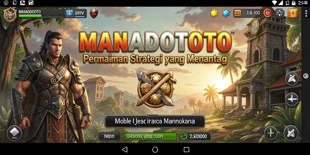 Tampilan gameplay strategis yang menegangkan dari MANADOTOTO.