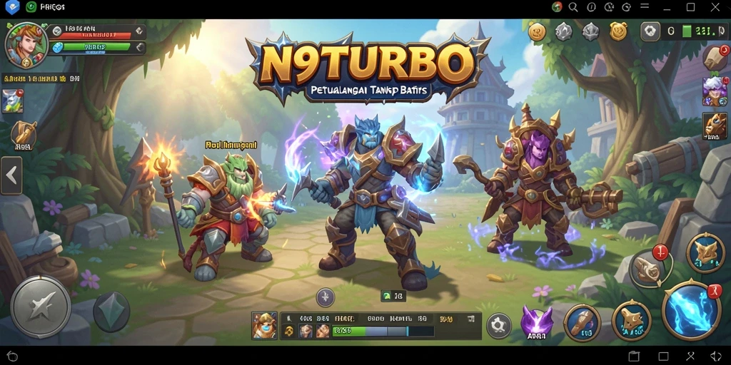 Tampilan permainan ARPG yang mendebarkan dan penuh aksi.