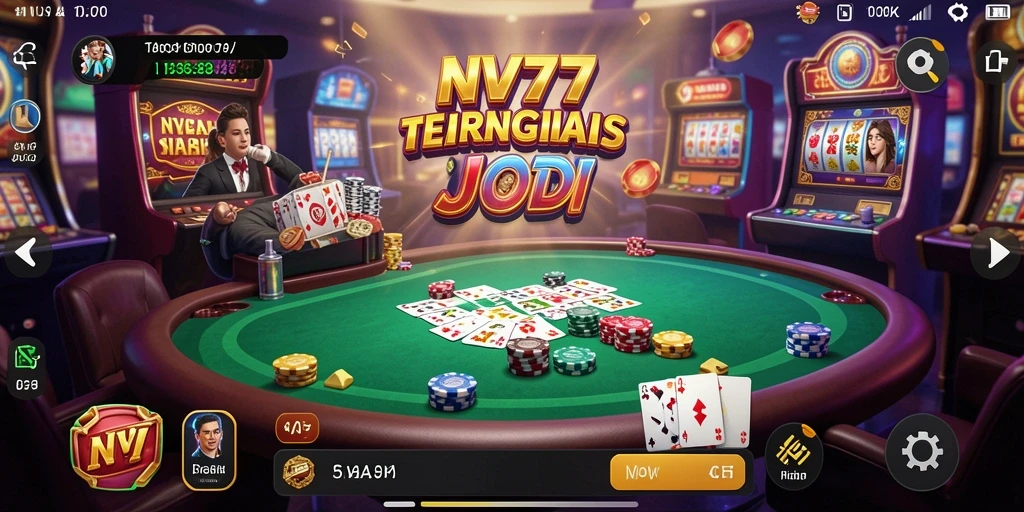 Tampilan gameplay Kasino yang mendebarkan di NV77.