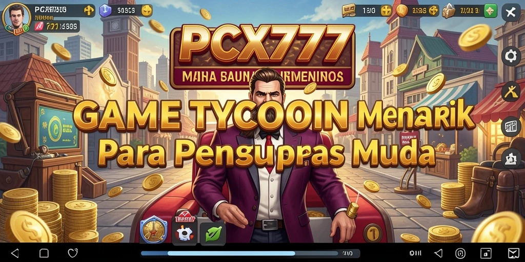 Tampilan screenshot PCX777 menunjukkan pengalaman gameplay Tycoon yang mendebarkan.