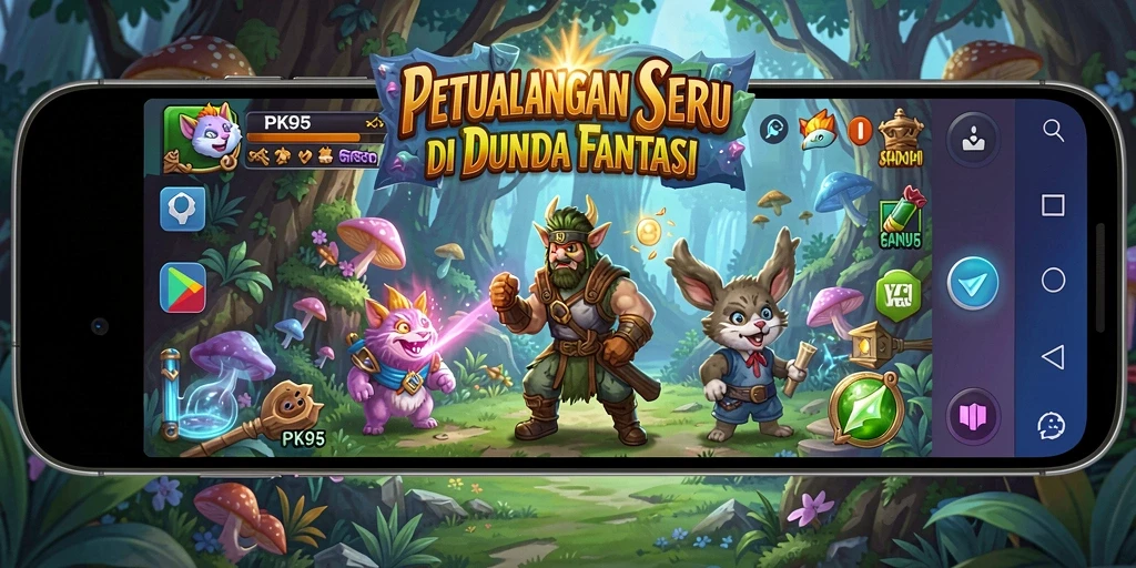 Tampilan gameplay PK95 yang seru dan penuh petualangan.