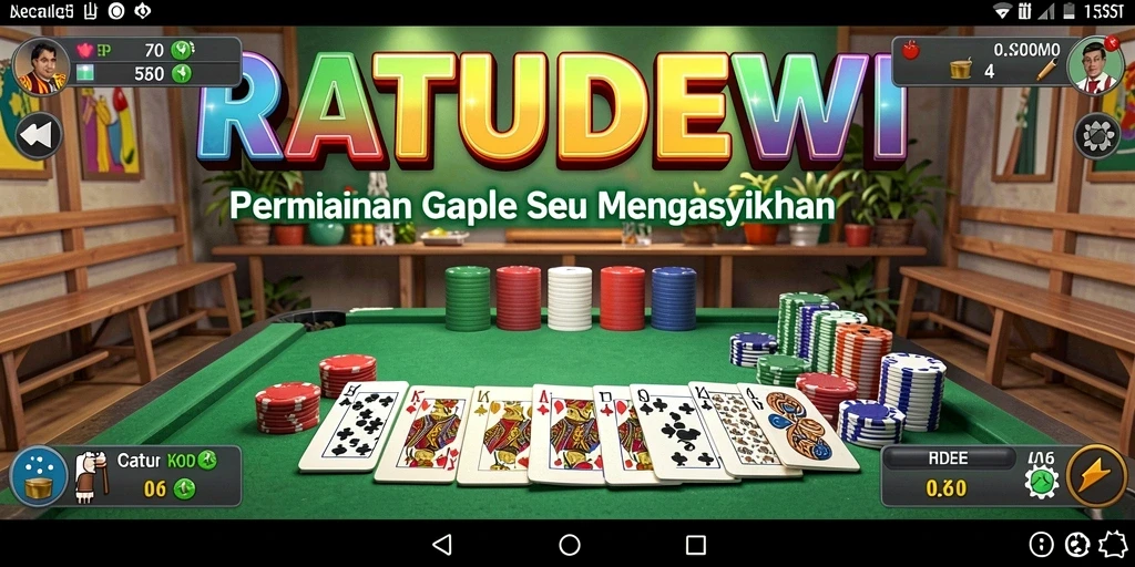 Tampilan menarik dari gameplay Gaple di RATUDEWI.