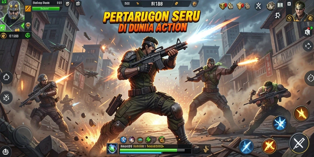 Tangkapan layar menampilkan aksi seru gameplay RI188.
