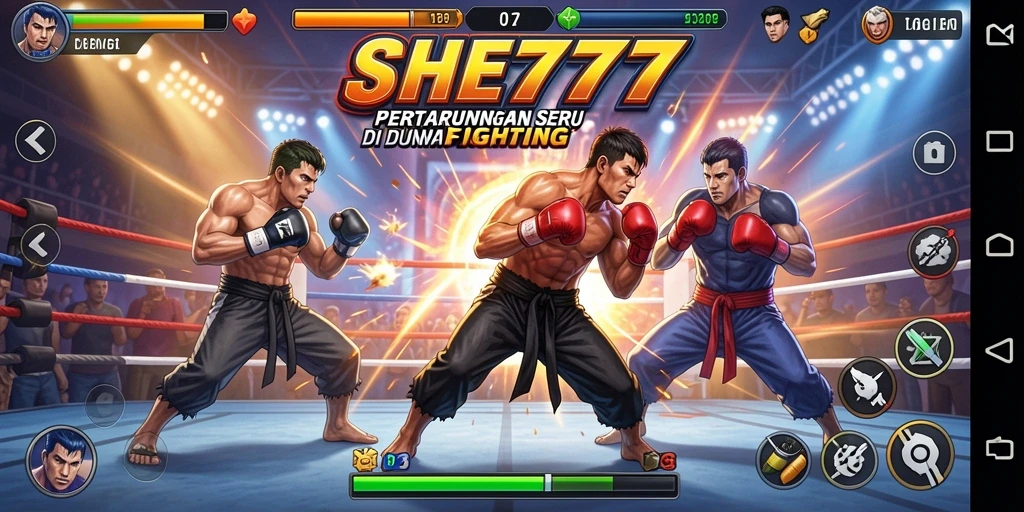 Tampilan gameplay SHE777 yang penuh aksi dan pertarungan mendebarkan.