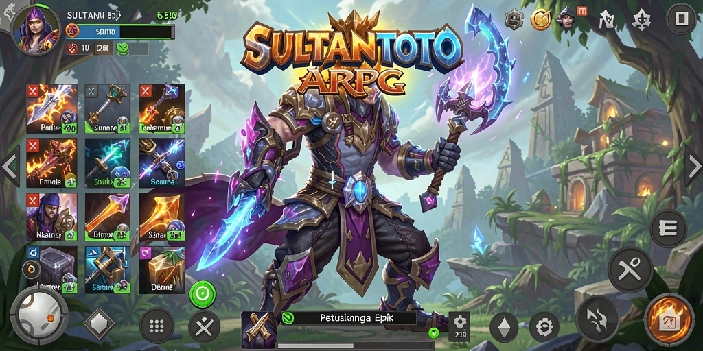 Tampilan gameplay SULTANTOTO yang menakjubkan di dunia ARPG.