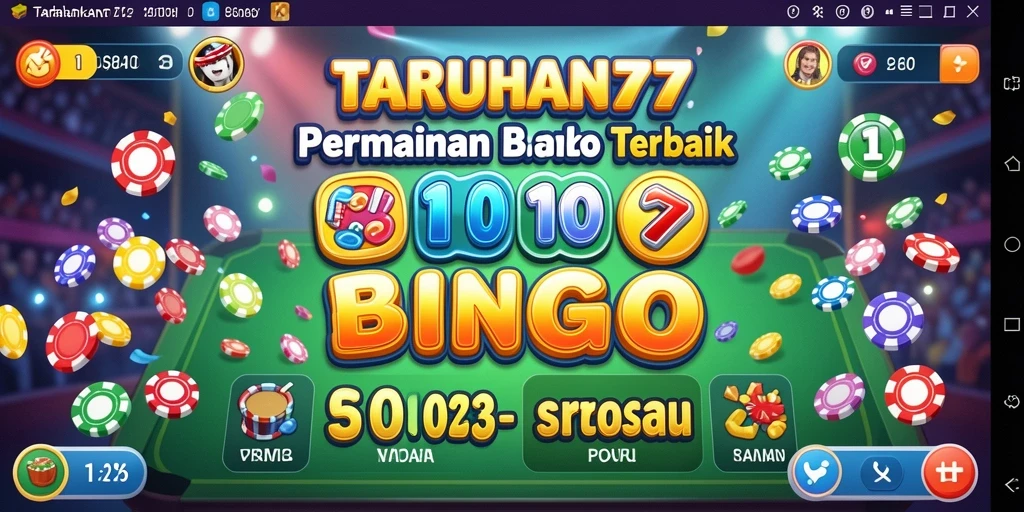 Tampilan gameplay seru TARUHAN77 dengan suasana Bingo yang meriah.