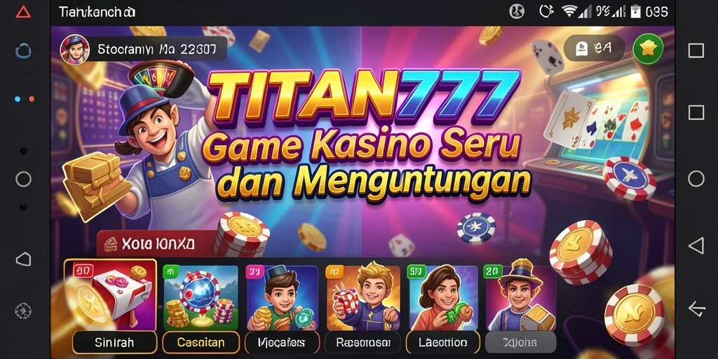 Tampilan gameplay <strong>TITAN777</strong> yang menarik dan penuh aksi di kasino.